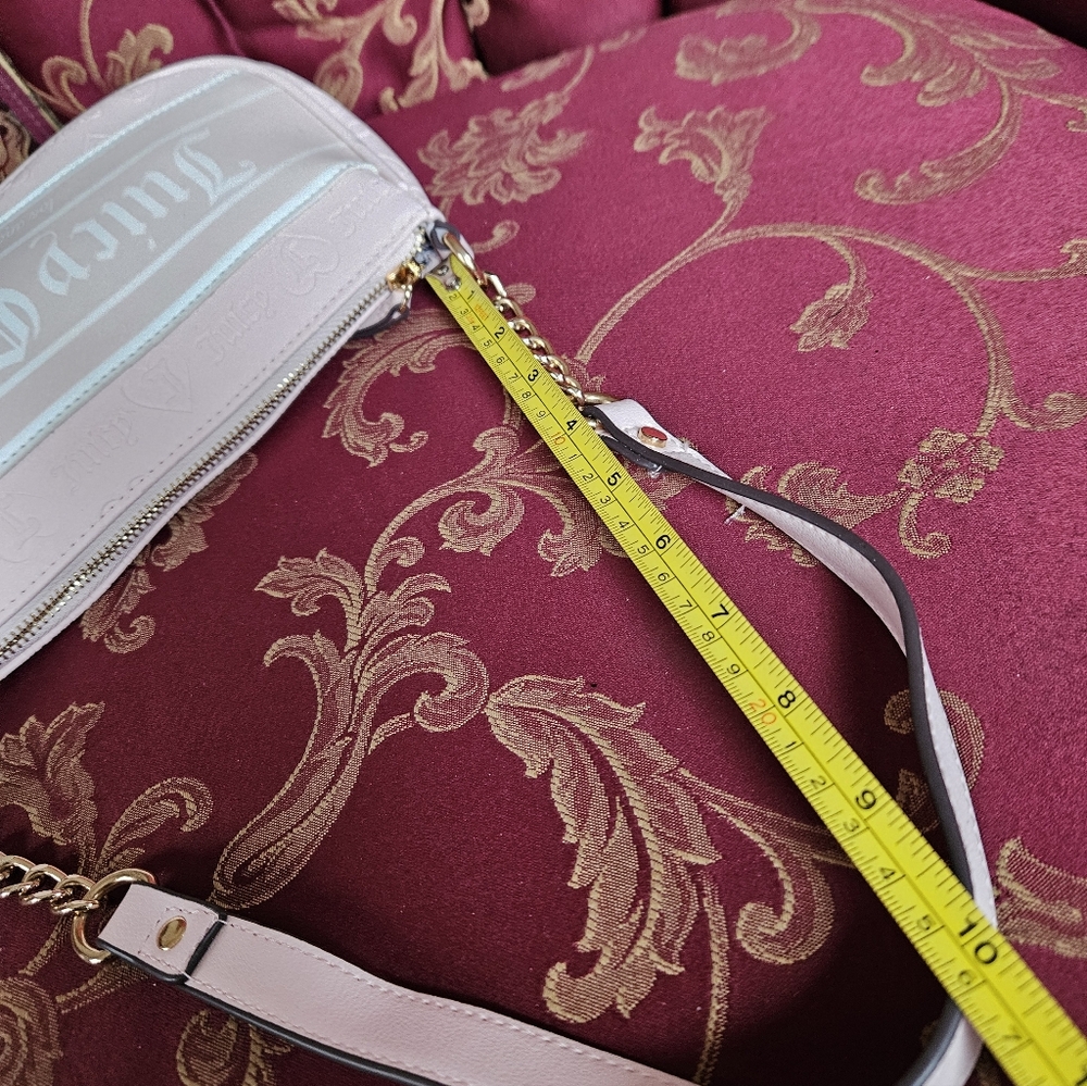 Juicy Couture y2k vintage Pale Pink and White Shoulder Bag - Picture 10 of 14